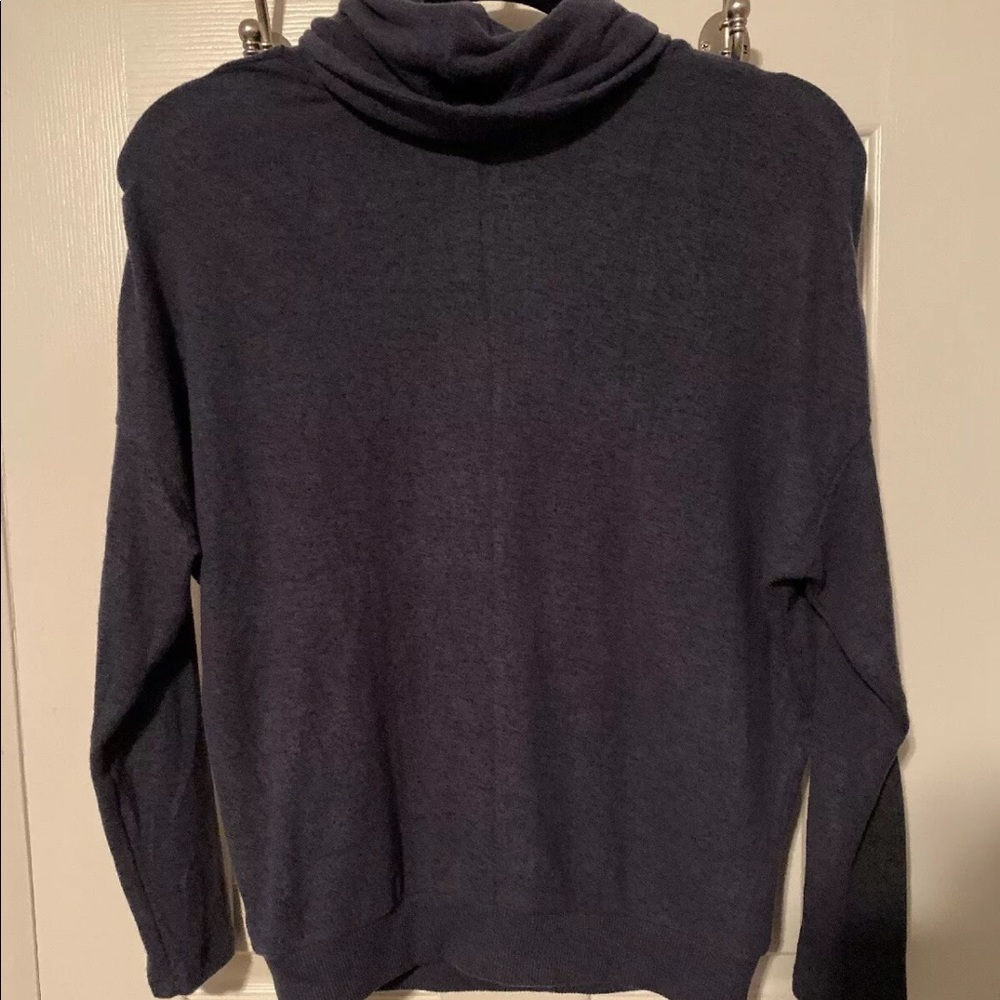 Z Supply Marled Cowl neck pullover Sweater Blue XS - Picture 3 of 3
